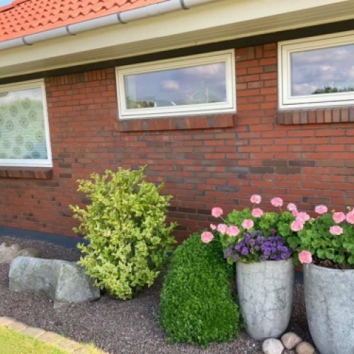 Facaderenovering med nye mursten på villa i Esbjerg