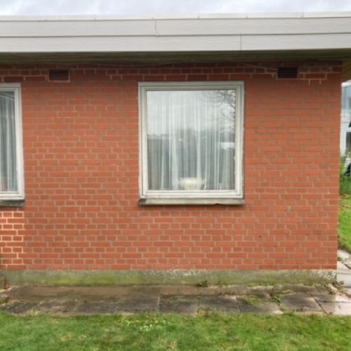 Murstensfacade på hus i Esbjerg efter facaderenovering